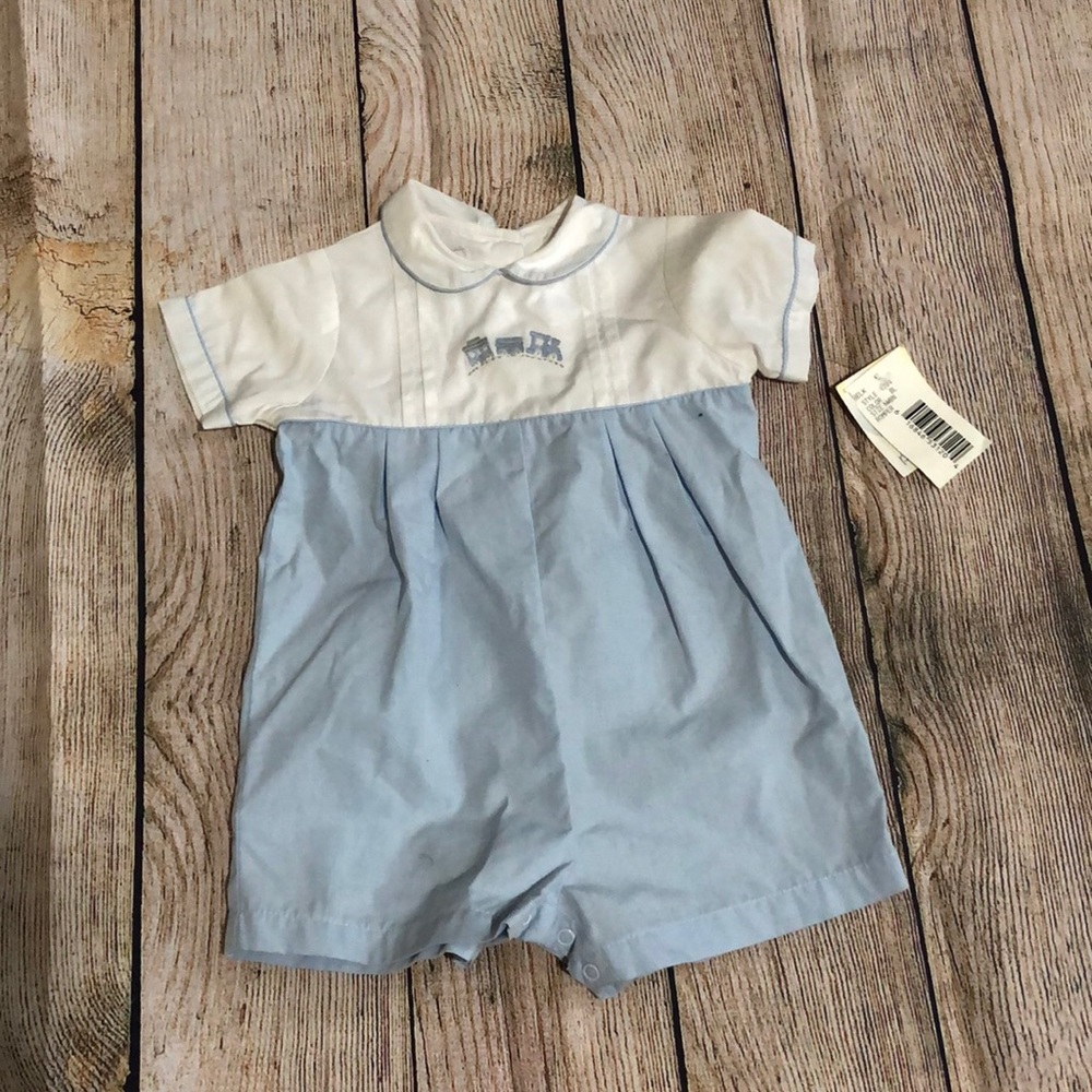 Petit Ami Boys NWT size newborn shortall romper